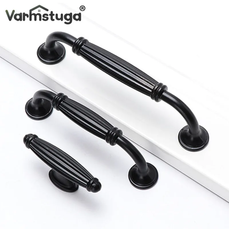 Tay Cầm Màu Đen Cho Đồ Nội Thất Tủ Núm Và Tay Cầm Bếp Tay Cầm Ngăn Kéo Núm Tủ Kéo Tủ Tay Cầm Núm
