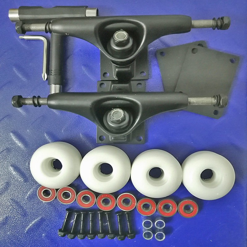 Nova chegada rodas de skate 95a roda de skate duplo 52mm * 32mm com 5 Polegada caminhões de skate rolamento silencioso de alta velocidade