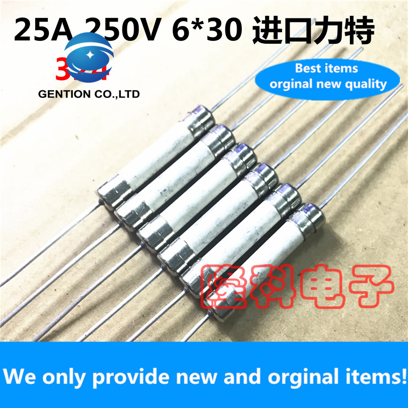 10 шт. 100% новая Оригинальная трубка Предохранителя 25A250V 0324025.M со свинцовая шпилька Быстрый Предохранитель импортированный американский силовой керамический 6X32