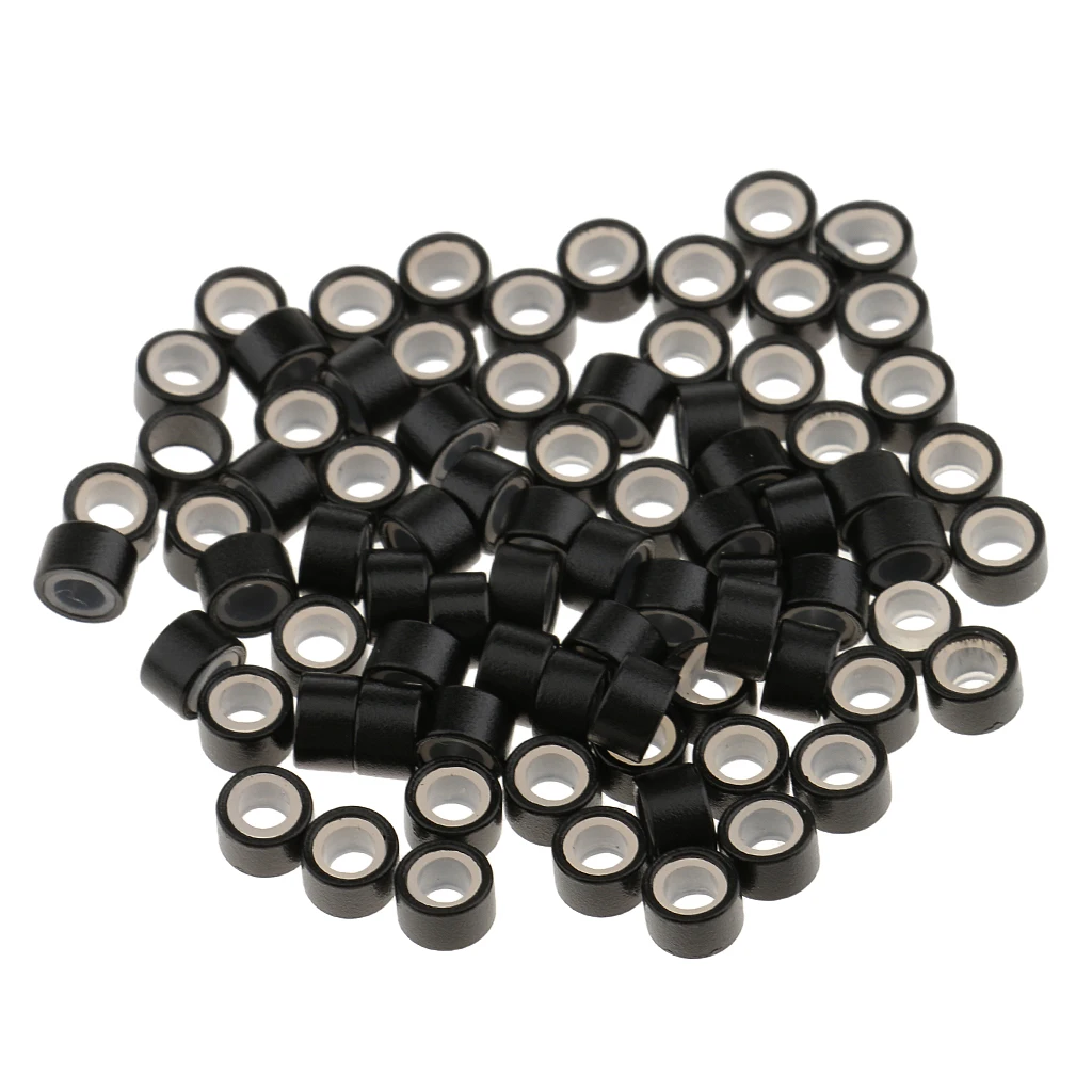 Micro Anéis Links para Extensões de Cabelo, Extensão do Cabelo, Beads Loops, Crimp Lot, Bulk, Silicone Cor do Anel, 1000Pcs