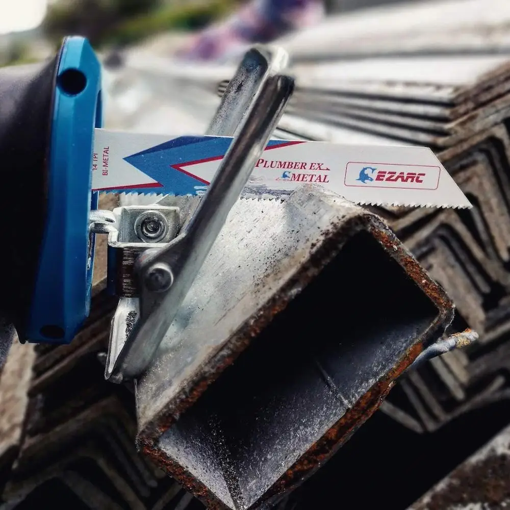 EZARC Chuyển Động Qua Lại Lưỡi Cưa Bi Kim Loại Coban Sabre Thấy Lưỡi Dao Để Cắt Kim Loại 14TPI 150Mm/225Mm r622PM/R922PM (5 Gói)