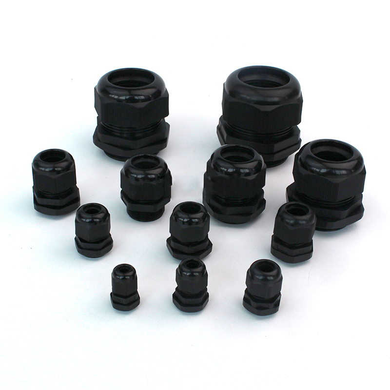 1/2/5/10 Uds prensaestopas de Cable impermeable entrada IP68 PG7-PG36 junta de conector de plástico de nailon blanco/negro
