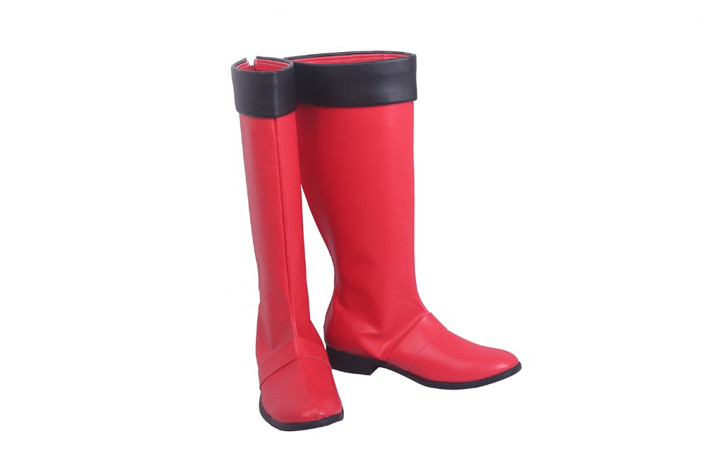 Sepatu Cosplay Toumei Sentai Go-Buster Red Buster Sepatu Merah Buatan Khusus Uniseks