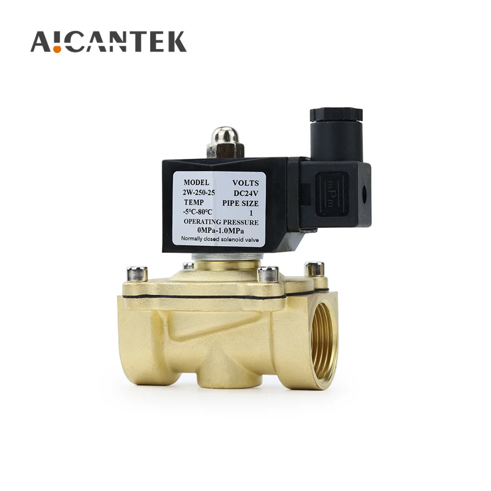 1/4 "3/8" 1/2 "3/4" 1 "DN8/10/15/20/25/32 Válvula Solenóide Elétrica Normalmente Fechada IP65 para Água Óleo Ar 12V 24V 220V 110V