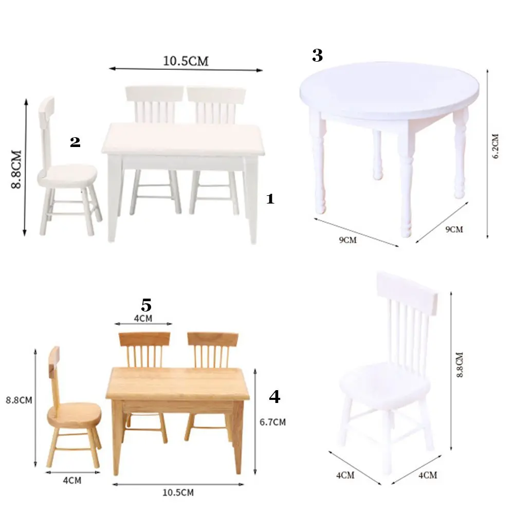 1:12 Mini Gỗ Bàn Nhà Búp Bê Lắp Ghép DIY Trang Trí Tiểu Cảnh Bàn Ghế Mẫu Bàn Đồ Gỗ Đồ Chơi Búp Bê Phụ Kiện