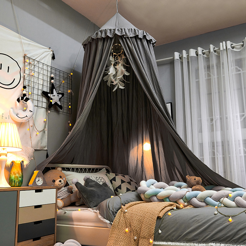 Pendurado cúpula mosquiteiro para bebês crianças berço cama tenda meninas crianças cama sala de estar decoração dossel canto tenda mosquiteiro bebe