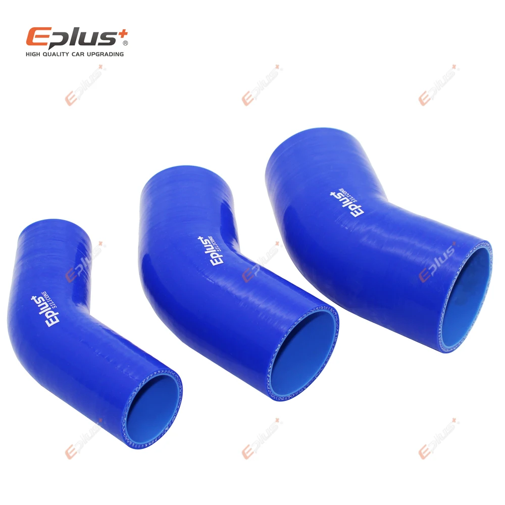 EPLUS Đa Năng Silicone Lửng Ống 45 Độ Kết Nối Ô Tô Intercooler Turbo Lượng Ống Nối Xanh Dương Nhiều Kích Thước