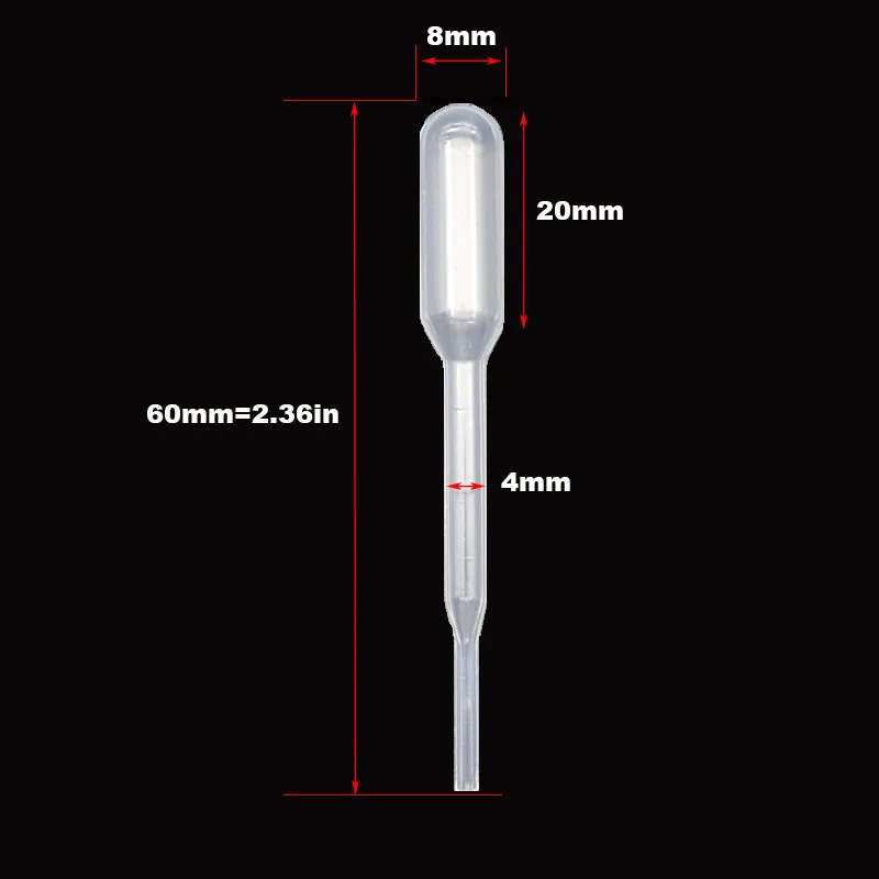 100 Máy Tính Khoa Học Vi Sinh Y Học Thí Nghiệm Tốt Nghiệp Nhiệt 0.2Ml Trong Suốt Loại Pipet Xả Nhựa An Toàn Ống Nhỏ Giọt