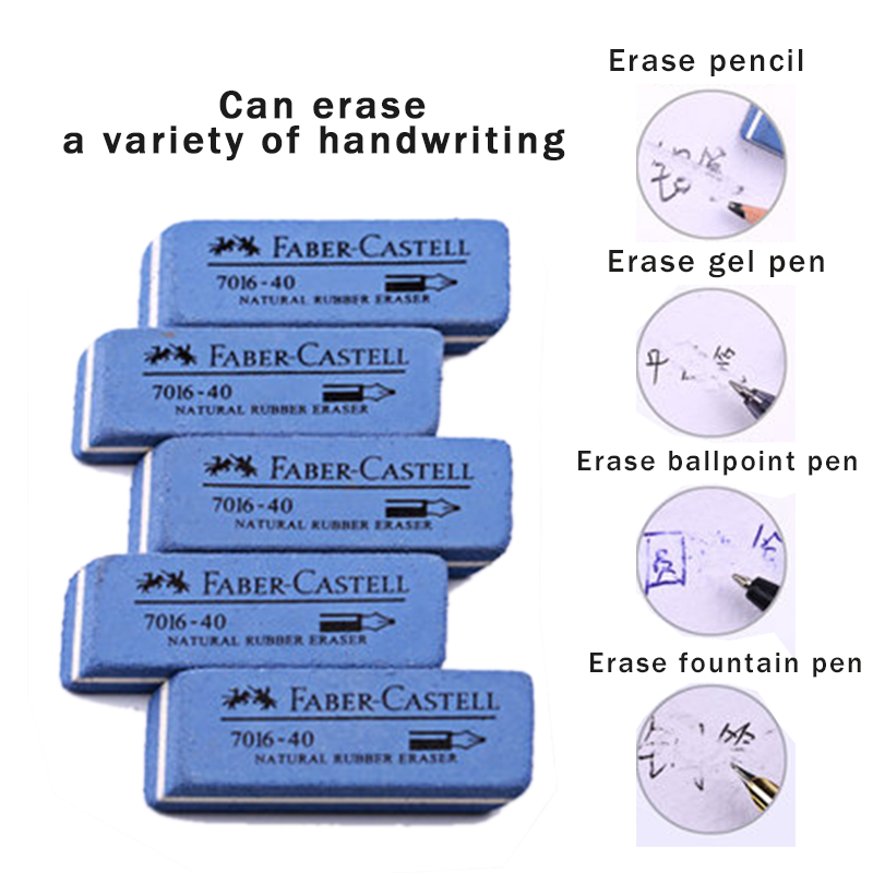 Faber Castell Naturkautschuk-Radiergummi für Gelstift/Kugelschreiber/Füllfederhalter/Tintenstift, löschbar, für Studenten, Sand, Gummi, Schreibwaren 7016