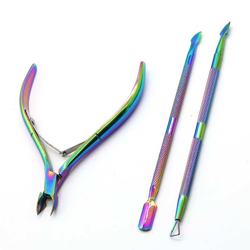 เล็บ Cuticle Nipper กรรไกรสแตนเลสสตีลเล็บที่มีสีสัน Clipper Dead Skin Remover Pedicure Eagle Beak คีม