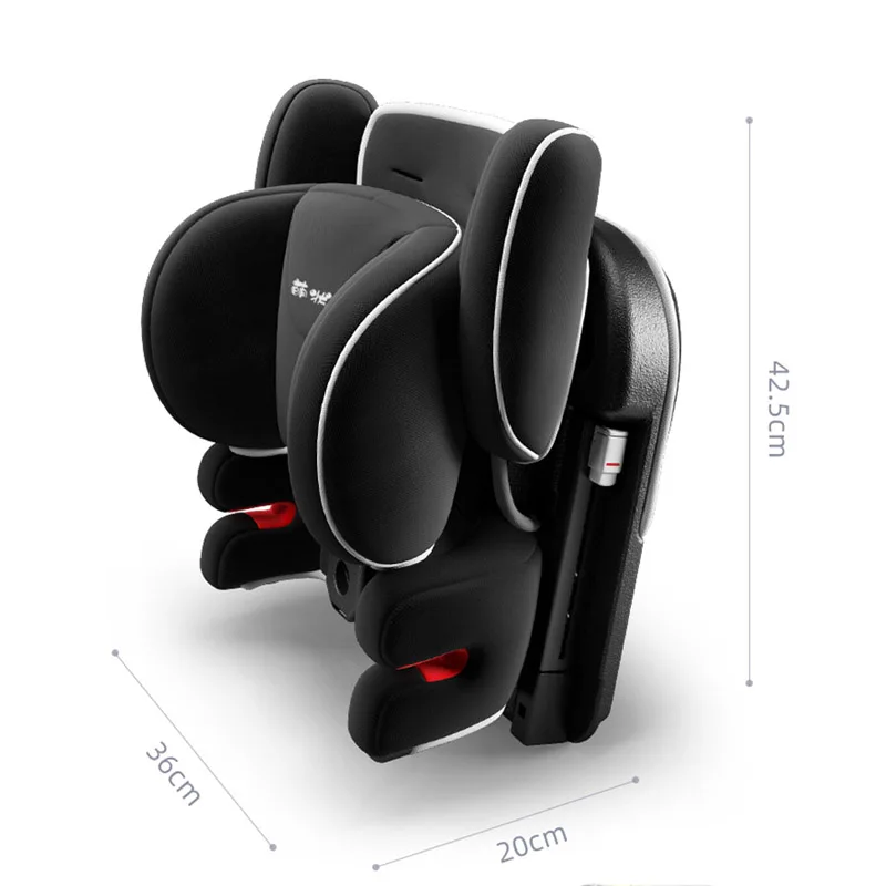 แบบพกพาที่นั่งในรถเด็กพับความปลอดภัยของเด็กที่นั่งบลูทูธเพลง Isofix Latch อินเทอร์เฟซเด็กทารกรถที่นั่งสำหรับ1 ~ 12 Y