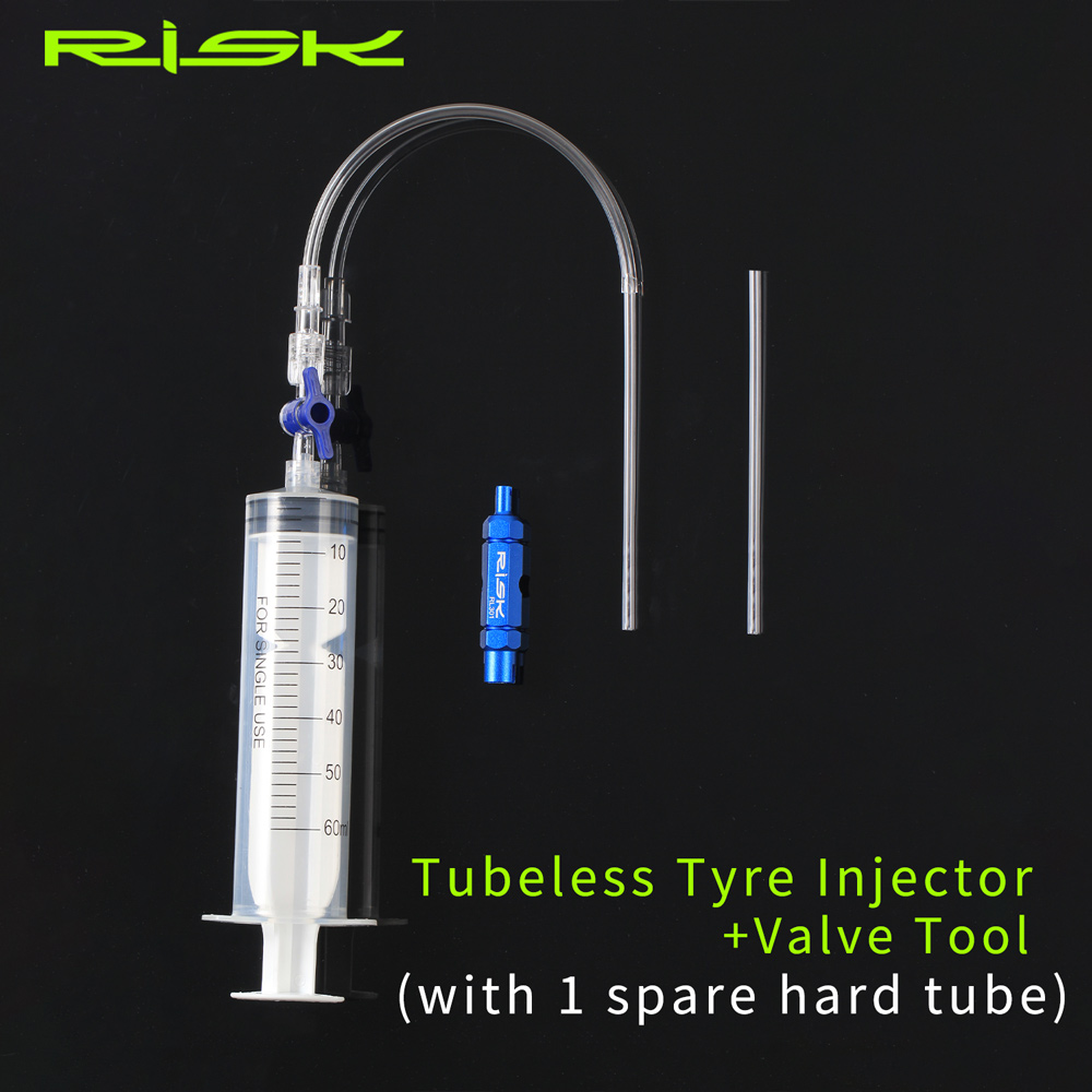 RISIKO Tubeless Reifen Injektor Fahrrad Dichtmittel Injektion Werkzeug für Mtb Rennrad Zubehör Ventil Werkzeug RL225