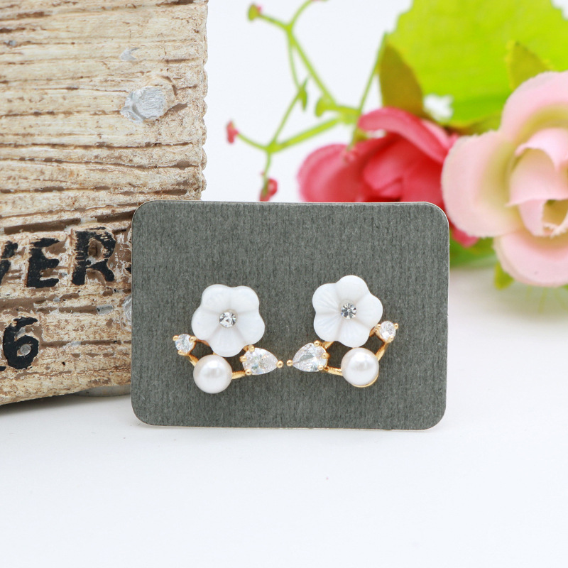 50pcs Earring Cards Packaging 2.5x3.5cm Ear Studs Display Card Cardboard Blank Kraft Paper Price Tag