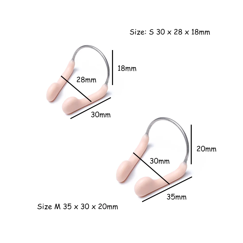 1PC Soft ซิลิโคนว่ายน้ำคลิปจมูกทนทานไม่มีปรับสแตนเลสสำหรับดำน้ำอุปกรณ์กีฬา