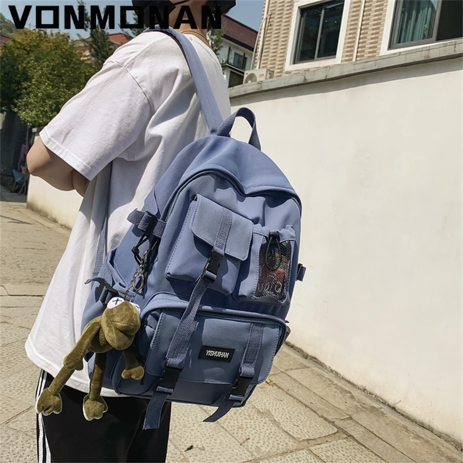 2024 여성 학교 배낭 블랙 나일론 가방 여성 도난 방지 배낭 캐주얼 레이디 여행 가방 한국어 백 팩 Mochila