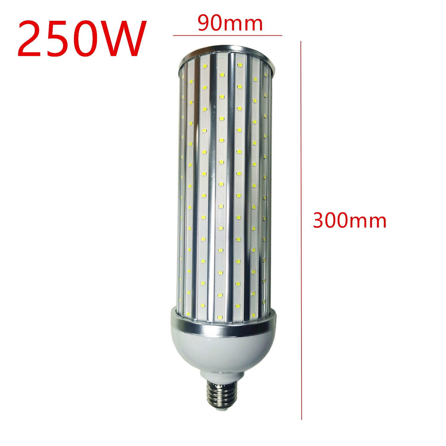 Bombilla LED de carcasa de aluminio, lámpara de calle, luz de maíz, blanco frío y cálido, 18W, 25W, 30W, 40W, 50W, 60W, 80W, 100W, 220V, E14, E26, E27, E39, E40
