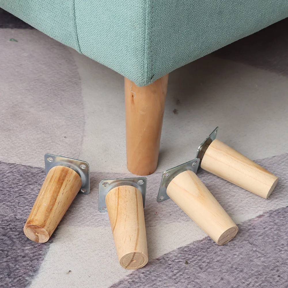 4/8/15/20Cm Chiều Cao Nội Thất Bằng Gỗ Chân Nghiêng Nón Sofa Giường Tủ Bàn Ghế Thay Thế chân Dốc Chân Thon Gọn Chân