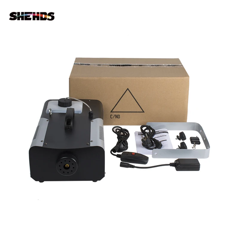 1500W เครื่องสูบบุหรี่ STAGE เครื่องหมอกสําหรับรีโมทคอนโทรลและสายไฟและปาร์ตี้ดิสโก้ SHEHDS STAGE Effect คริสต์มาส Fogger เครื่อง