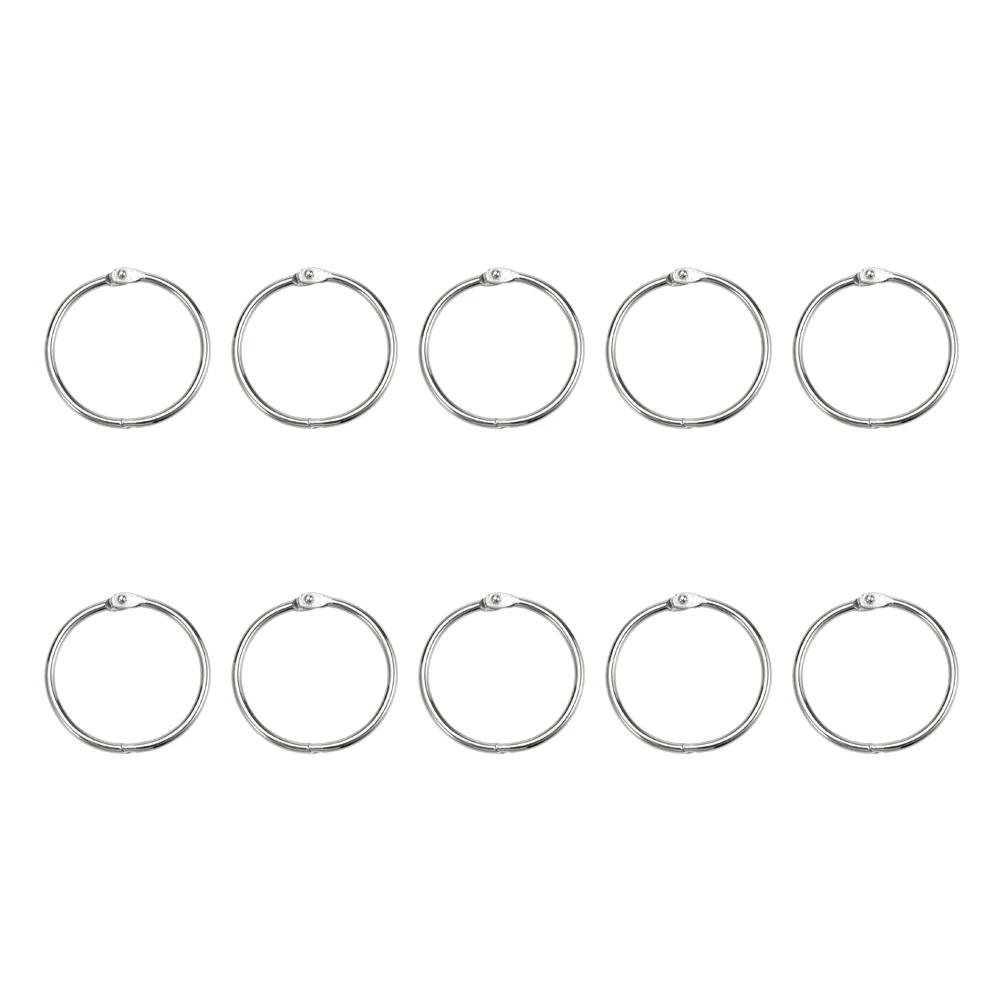 100Pcs Lose-Blatt Binde Ringe DIY Öffnen Binde Hoops Bindung Ringe (Innen Durchmesser 25mm Außen Durchmesser 30mm)