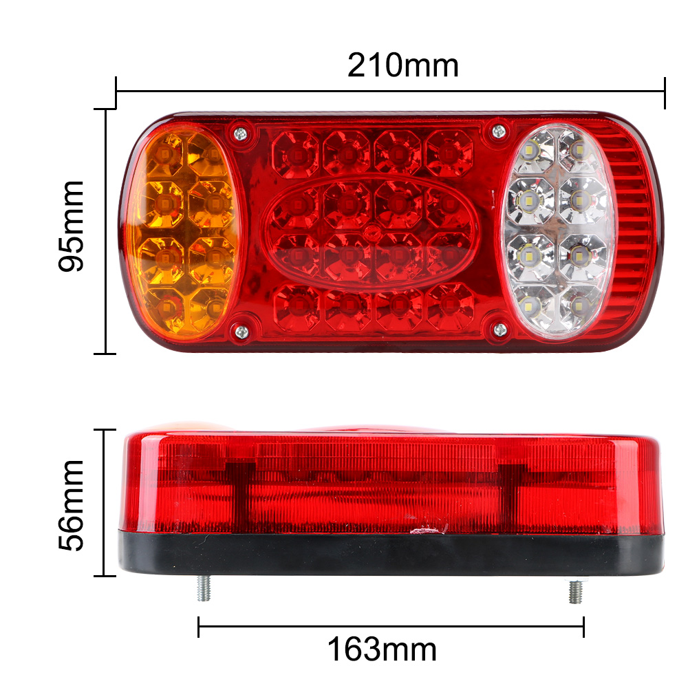 Enquêter de frein arrière LED pour camion, clignotant de remorque, feux arrière, indicateur d'arrêt d'iode, camion, camionnette, accessoires de voiture, 12V, 24V