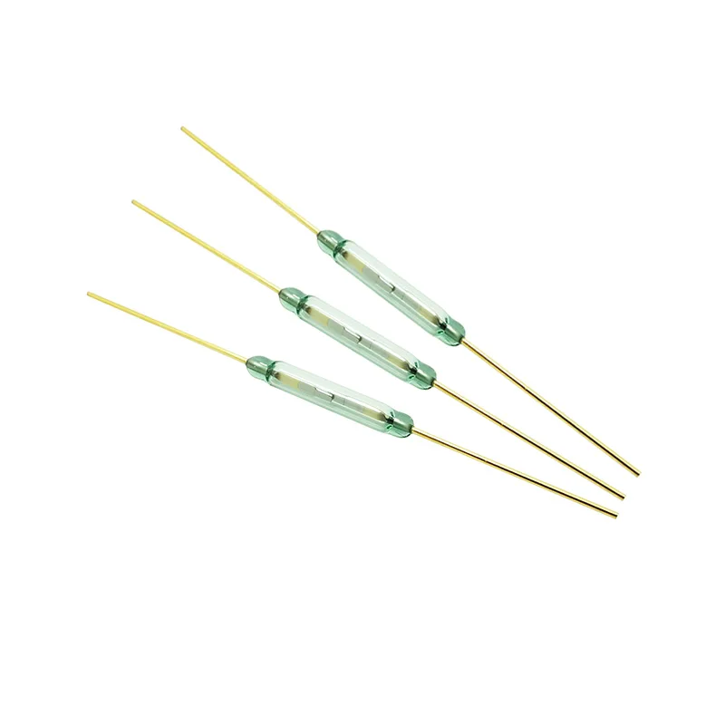 10Pcs/Lot MKA-14103 Tone Leads Glass N/O SPST Reed Switch 10-15AT 2*14MM Normally Open Magnetic Switch MKA14103 New Good Quality