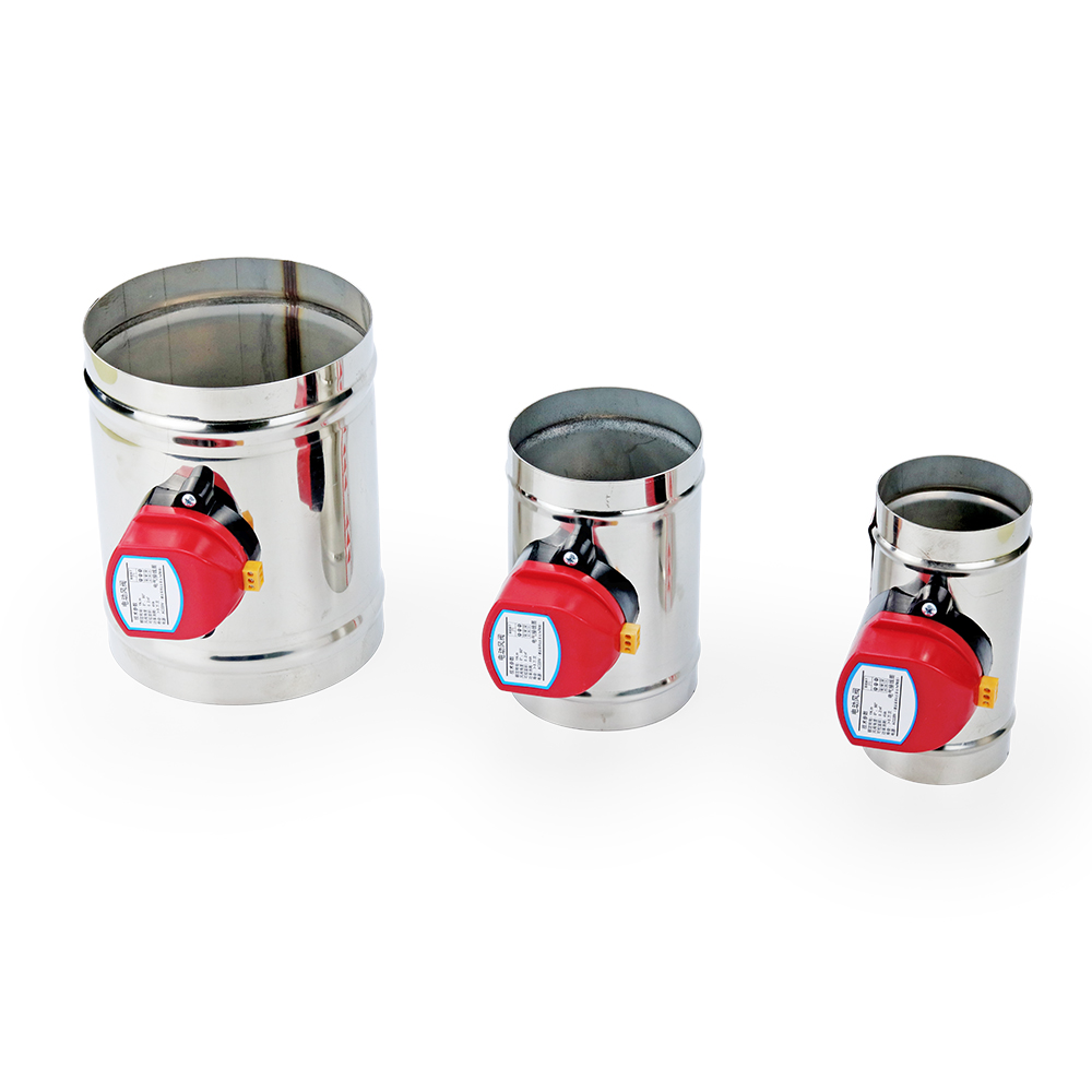 220V/12V/24V Aço Inoxidável 201 Válvula Solenóide de Amortecedor Motorizada 4/5 polegadas Ventilação de Duto de Ar 100/125mm