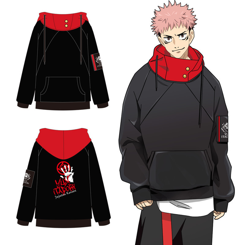 Anime Jujutsu Gojo Satoru Itadori Yuji Costume Cosplay Adulto Unisex Pullover Cappotto Casual Giacca con cappuccio Pantaloni