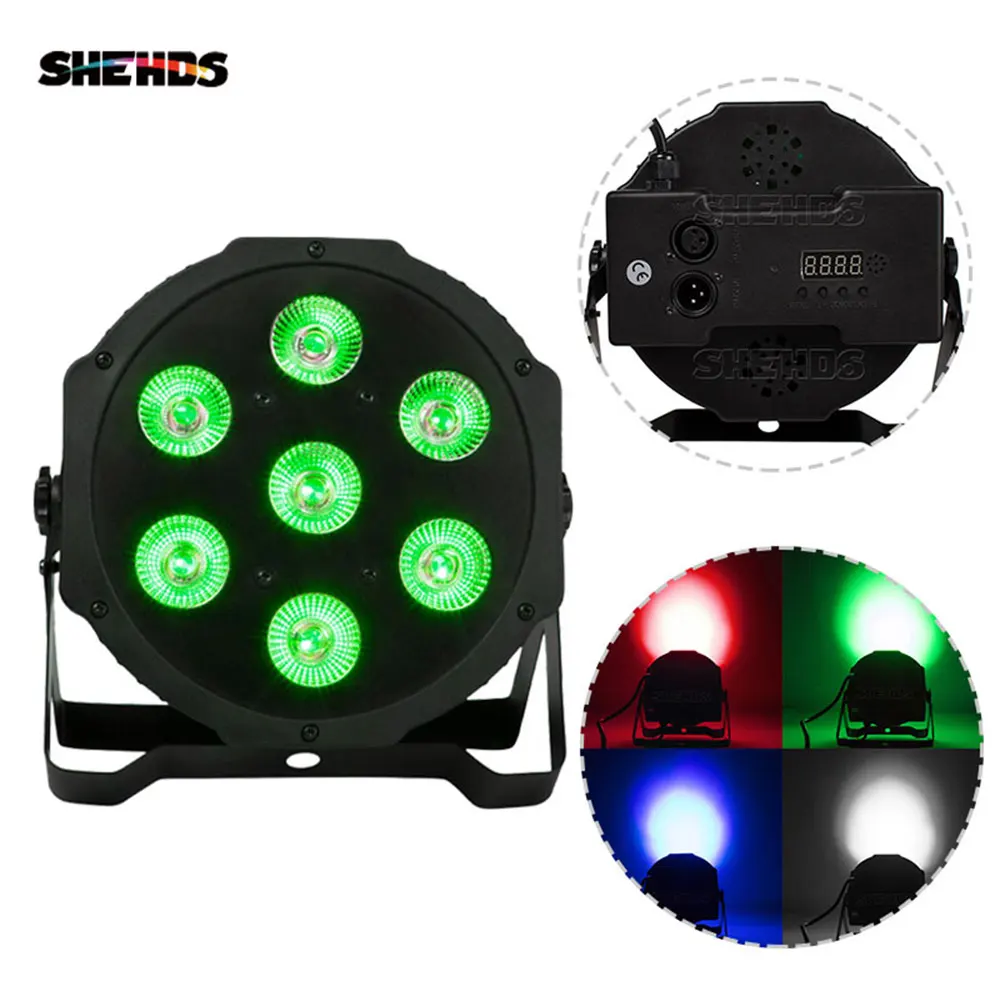 1 peça led 7x18w 7x12w 54x3w 12x3w rgbwa + uv par luz com dmx512 6 em 1 efeito de lavagem de luz de palco dj discoteca mini holofote led 10w