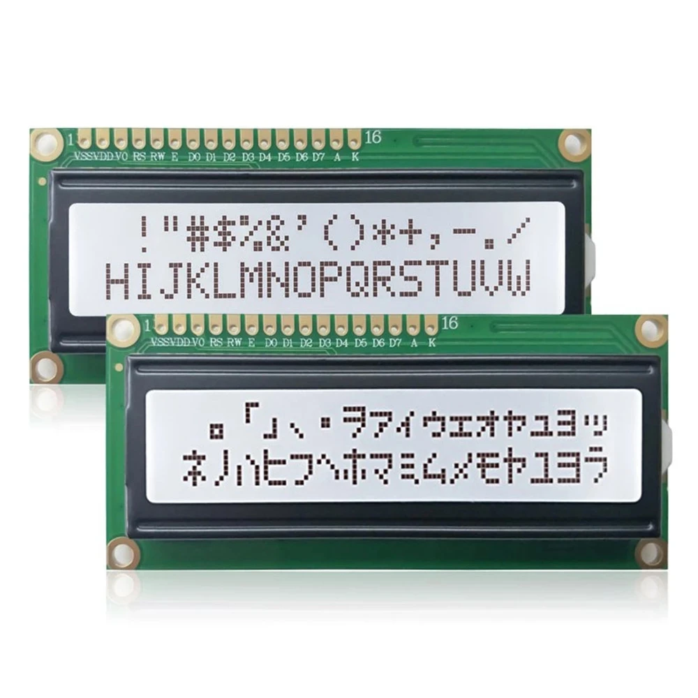 Módulo LCD1602 1602 Tela Azul/Verde IIC/I2C 16x2 Caráter Módulo de Exibição LCD.1602 5V Tela Verde e Código Branco