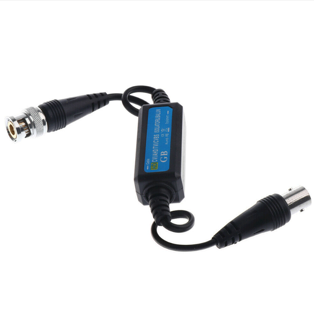 HD-TVI CVI AHD CVBS Ground Loop Isolator วิดีโอ Balun Coaxial BNC ชายสําหรับกล้อง