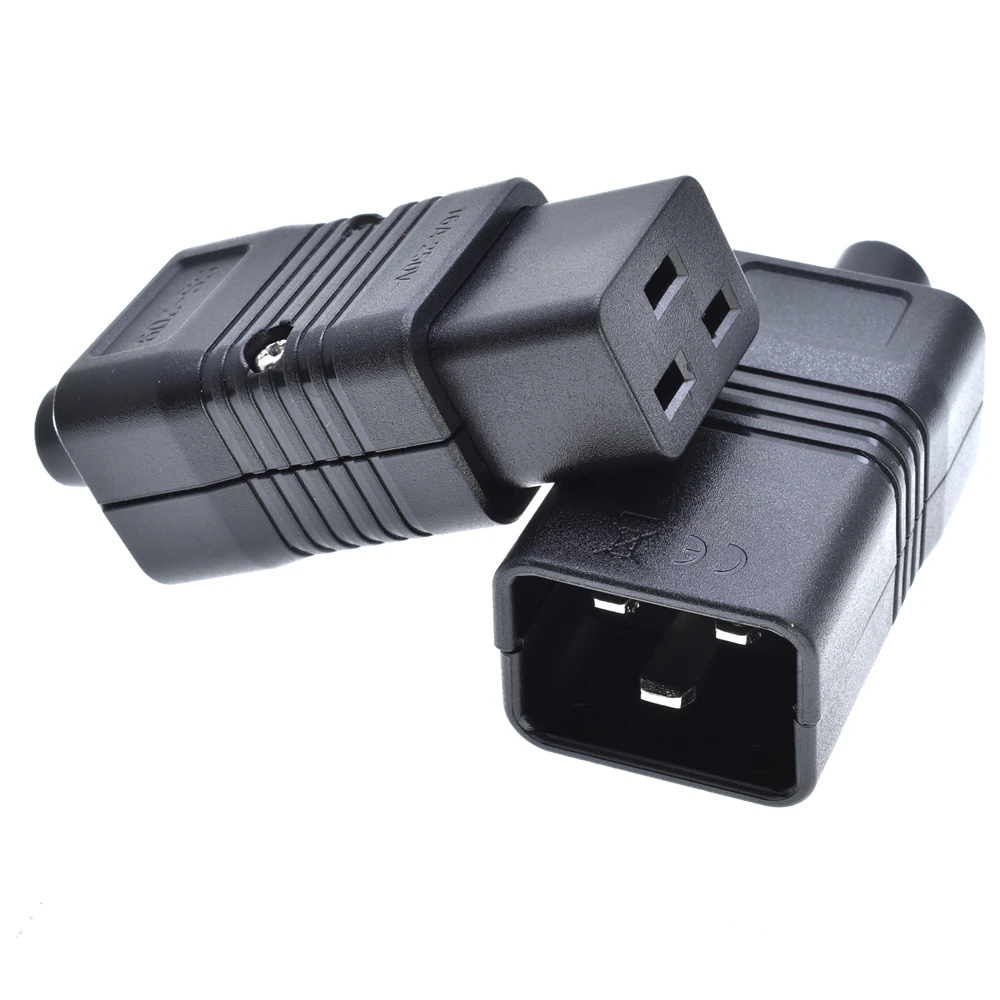 Enchufe PDU/UPS estándar IEC320 C19 C20 16A 250V CA Cable de alimentación eléctrica conector enchufe extraíble adaptador de enchufe macho hembra