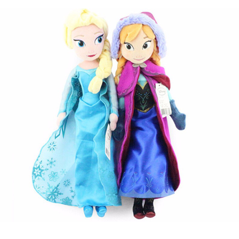 40 cm Frozen Princess Anna Elsa Plüschpuppe Spielzeug Schneekönigin Prinzessin Anna & Elsa Weiche Stofftiere Geschenke für Mädchen Kinder