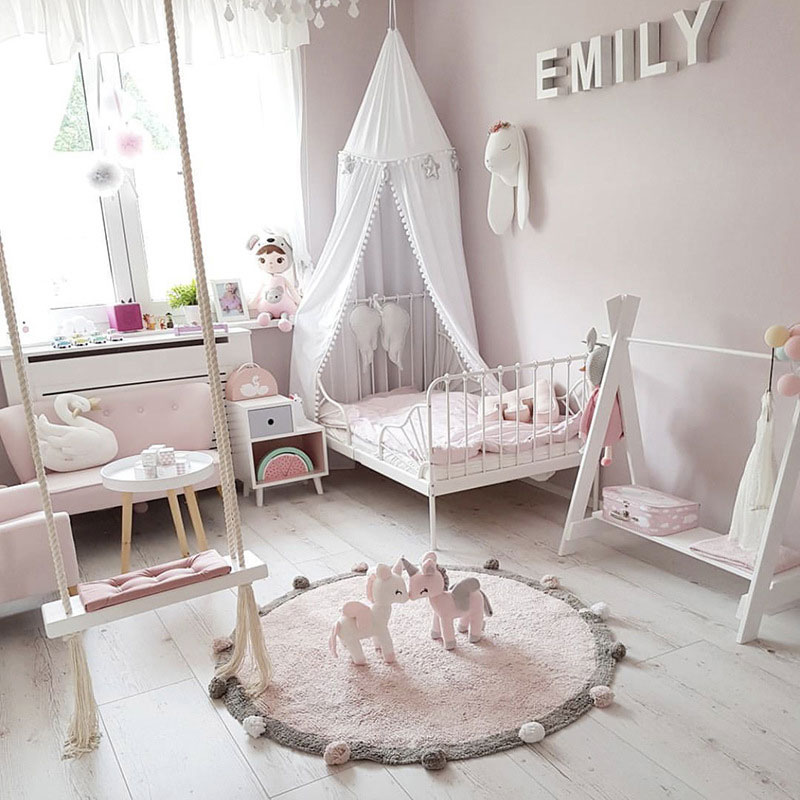 JOYLOVE INS Nordic ในร่มสไตล์ Swing Glider เด็กตกแต่งเพดานแขวน Swing เก้าอี้โยก