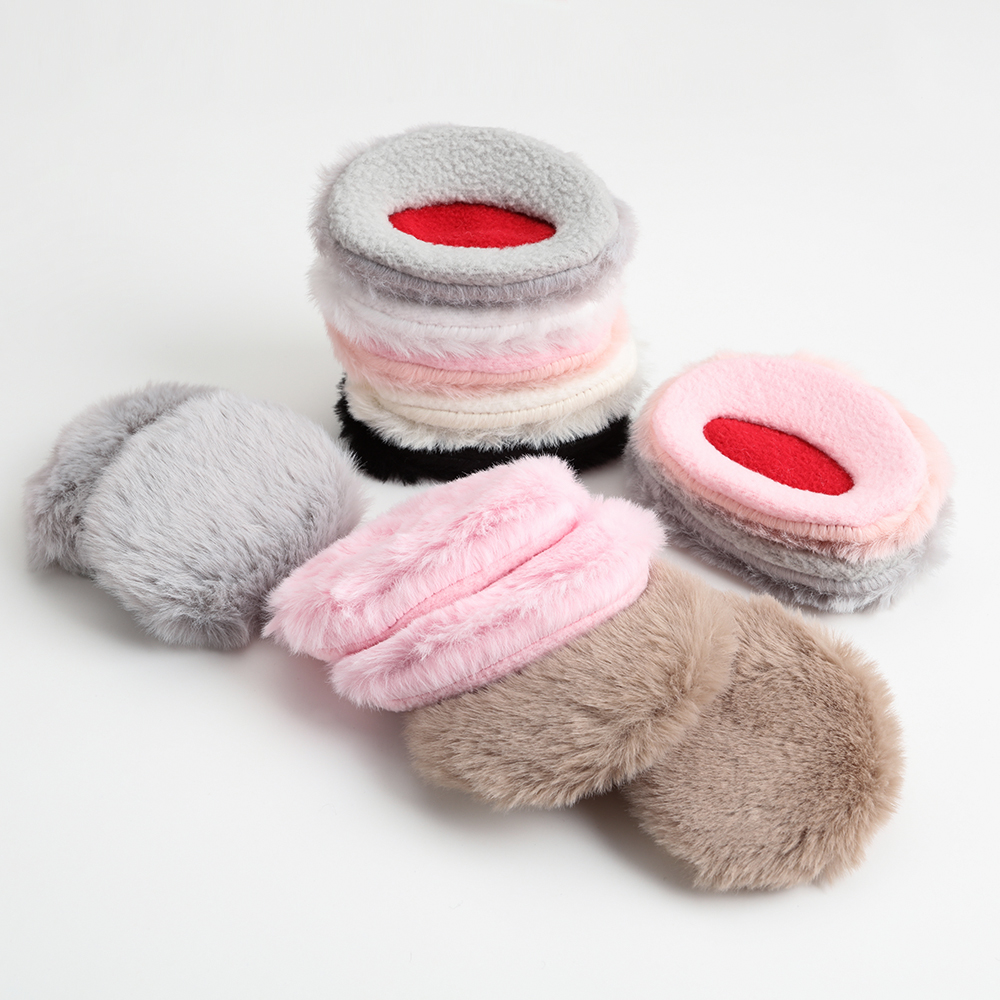 1Pair Bandless Ear Muffs Winter Thick Warm Fleece Ear Muffs Ear Covers Women Men Outdoor Cold Weather Windproof Ear Warmer