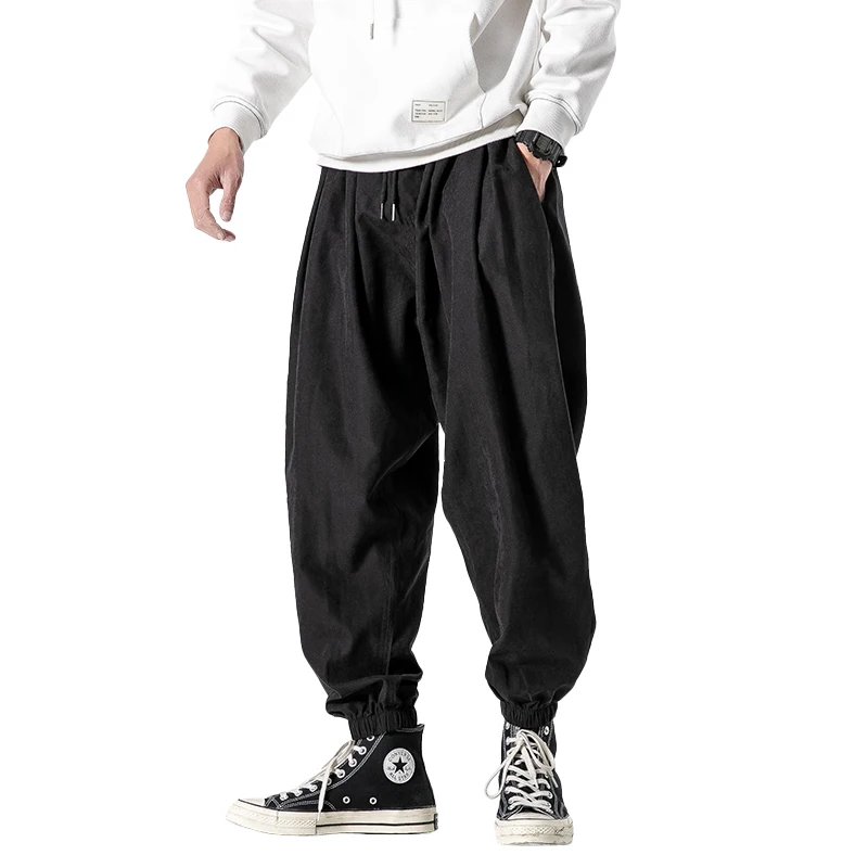 Neue Herbst männer Schwarze Hosen Hip Hop Streetwear Fashion Jogger Harem Hosen Mann Casual Jogginghose Männliche Hosen Große Größe M 5XL