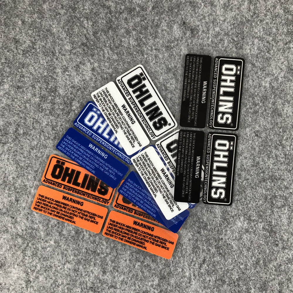 Pegatinas reflectantes para suspensión, accesorios para motocicleta, decoración de modificación de bicicleta de carreras, calcomanías impermeables para OHLINS