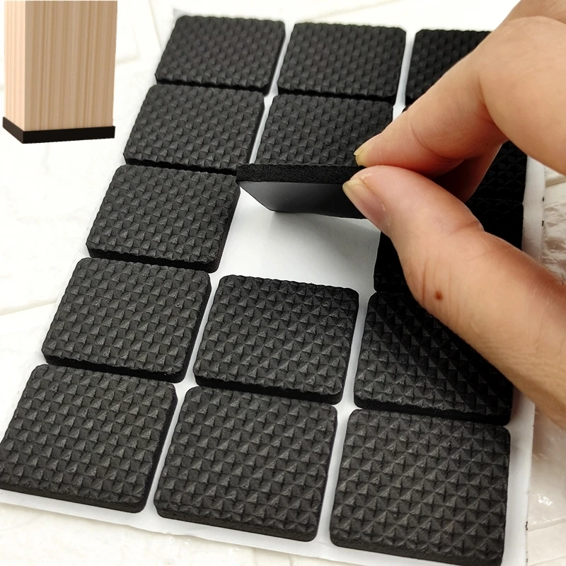 Miếng Lót Cao Su Cho Chân Ghế 1-24 Chiếc Chống Trượt Ốp Lưng Giảm Chấn Chống Trơn Trượt Vuông Tròn Tự keo Dán Bàn Chân Bảo Vệ Phần Cứng