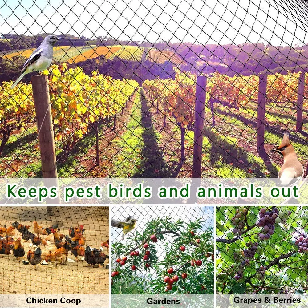 Heavy Anti Bird Netting Net Garden Fence and Crops Protective Fencing Mesh Anti Bird Deer Cat Dog Chicken Net  Fishing Net