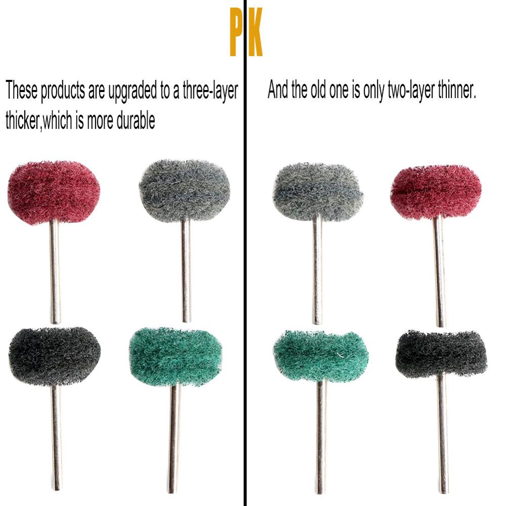 25/50pcs Mini แปรง Scouring Pad ล้อขัดเส้นใยไนลอนบดหัวขัด Buffing ล้อขัด 1 "25 มม.ชุดสําหรับ Dremel