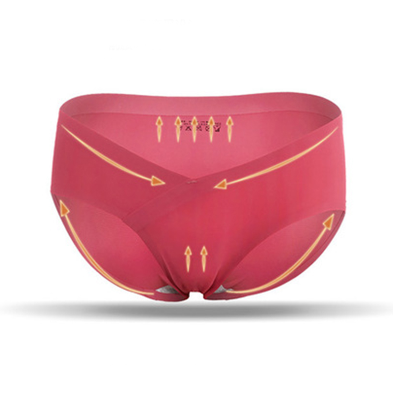 Sem costura cintura baixa calcinha grávida cintura baixa roupa interior para grávidas algodão macio respirar em forma de v cuidados barriga cuecas femininas