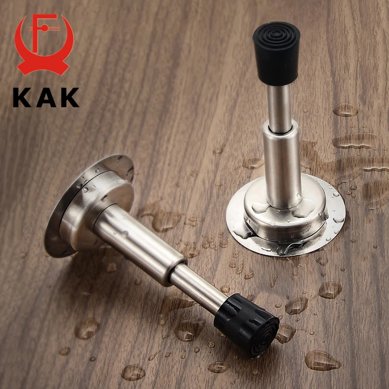 KAK Edelstahl-Türstopper, nicht stanzbar, hydraulischer Pufferdämpfer, Wandschutz, Wandmontage, Gummi-Türstopper, Türbeschläge