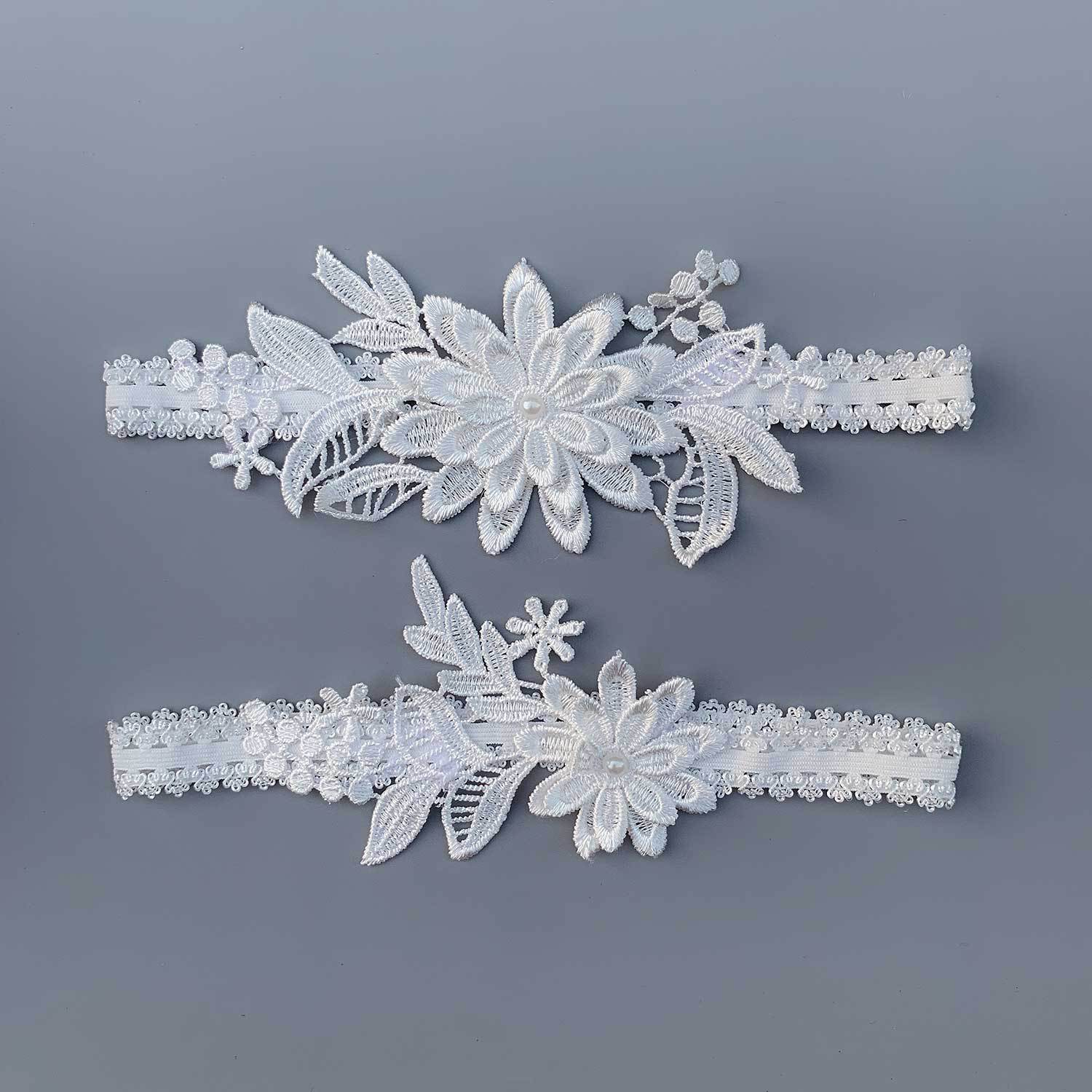 Hochzeit elastische Strumpfband Blume Perle Sexy Strumpfbänder Frauen Braut Oberschenkel Ring Braut Spitze Bein Ring viele Farben