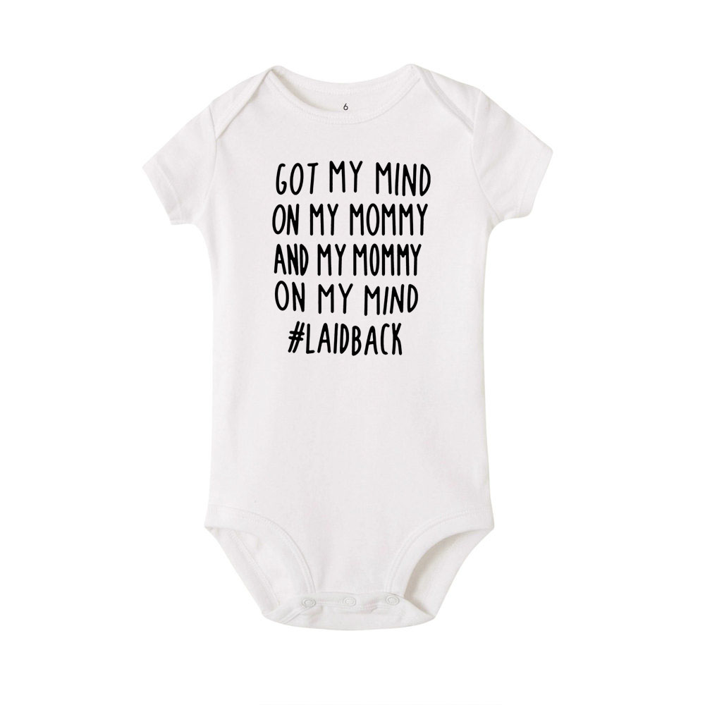 Got My Mind on My Mommy and My Mommy on My Mind Body niemowlęce Noworodek Bebe Chłopiec Dziewczynka Odzież Lato