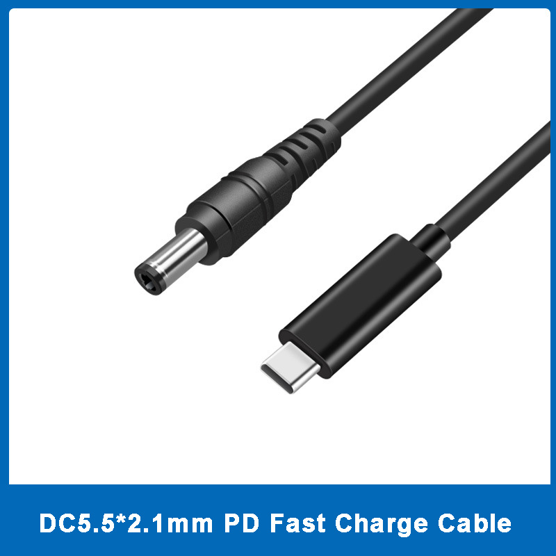 USB Tipe C Ke 5.5*2.1Mm Konektor Adaptor Pengisi Daya USB C PD Kabel Kabel Pengisi Daya Laptop untuk Pengisi Daya Asus Lenovo Toshiba