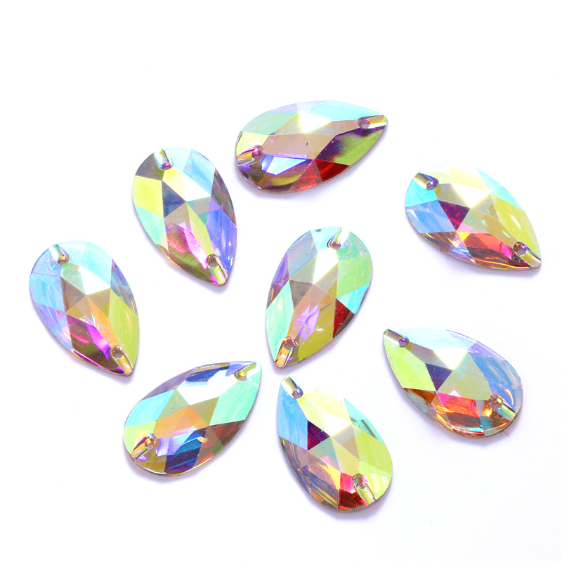 Phối Hình Chất Lượng Nhựa May Ren AB Flatback May Trên Đá Strass Cho Quần Áo Phụ Kiện Giày