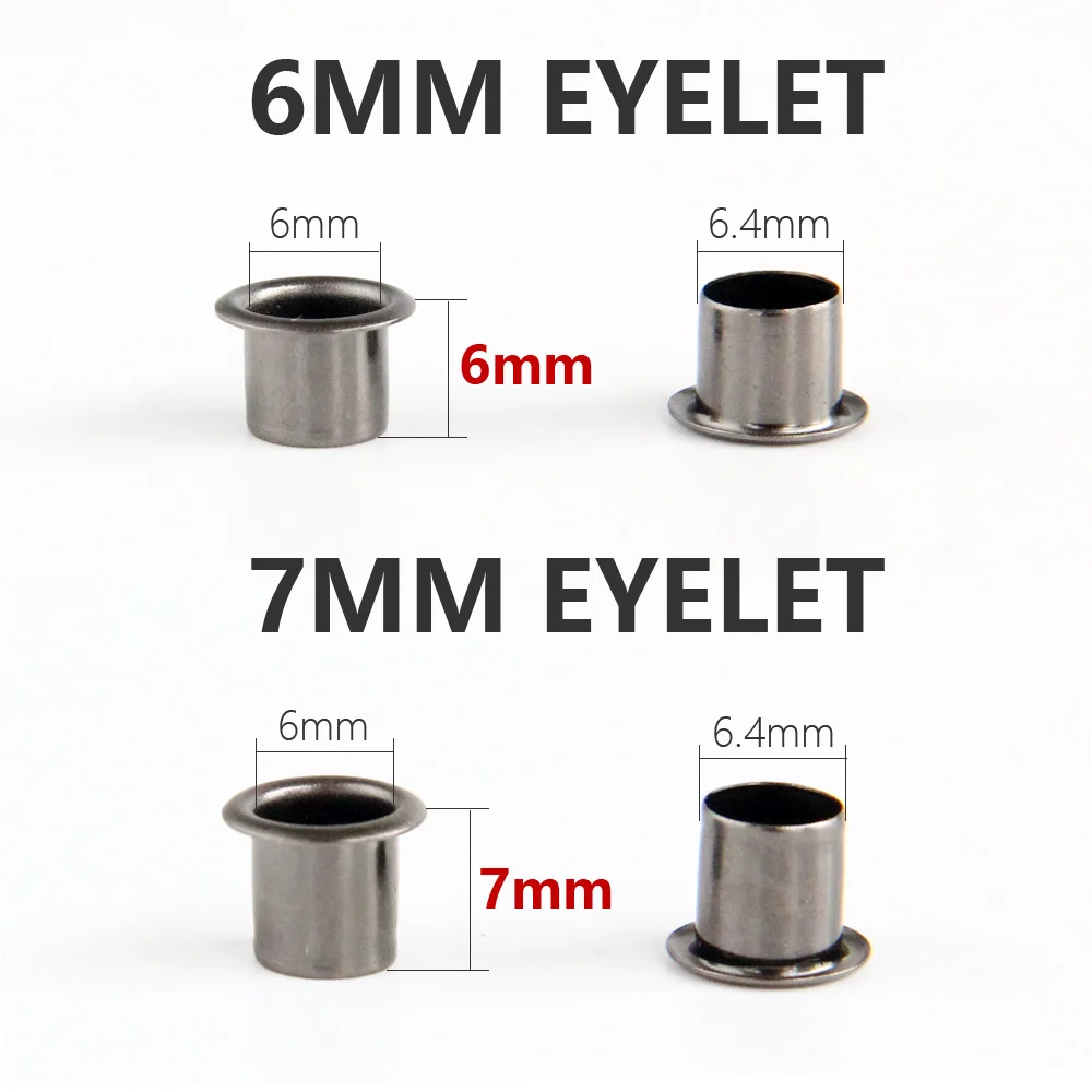 100 occhielli per guaina Kydex fai da te 6mm 7mm parti di utensili manuali per rivetti