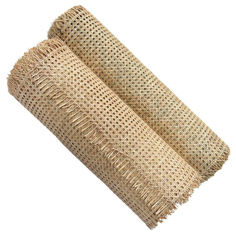 15 Meters/Roll Natural Indonesian Real Rattan Cane Webbing Roll Furniture Chair Table Ceiling Background Door DIY Material