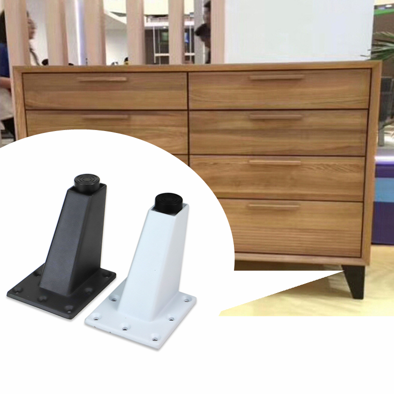 Черно-белые регулируемые квадратные ножки для мебели