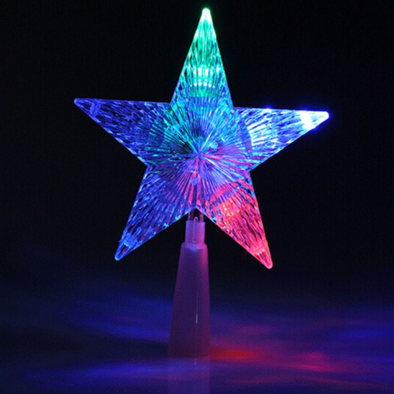 Star Tree Light for Christmas Trees Decoration EU Plug Blinking Fairy Lights Home Wedding Party Garden Holiday 23cm Dropshipping