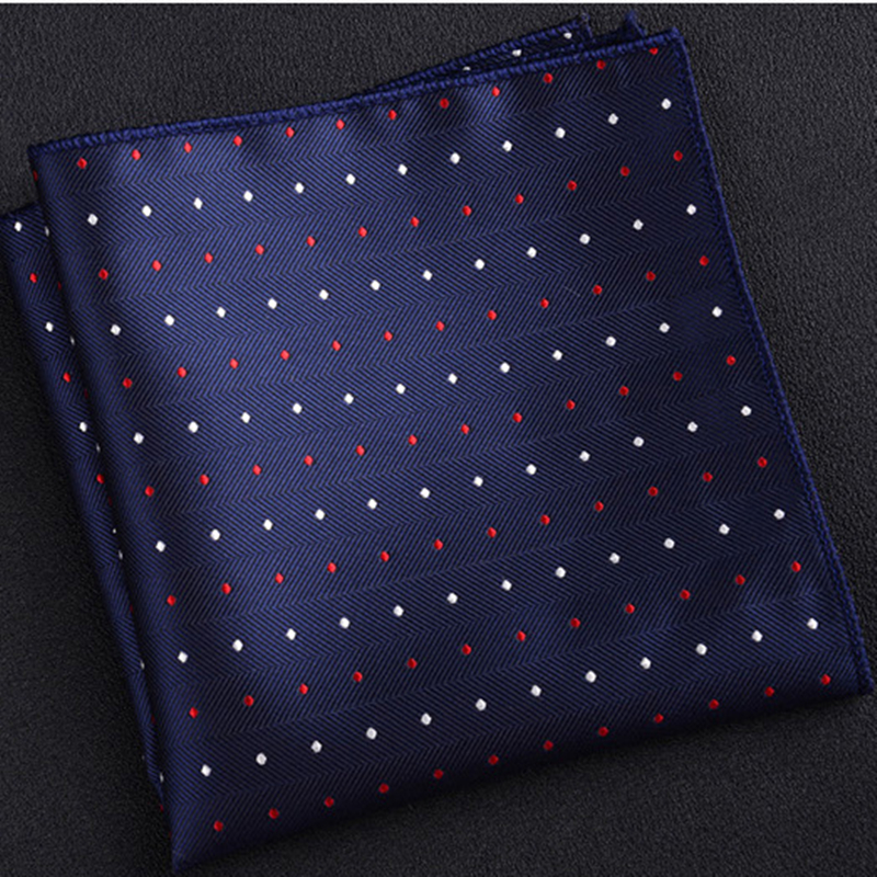แฟชั่นผู้ชายคอผูกผ้าเช็ดหน้าชุดเย็บปักถักร้อยบุรุษผ้าไหมพ็อกเก็ตสแควร์หรูหรา Paisley ลายผ้าเช็ดหน้าสีแดง Hanky